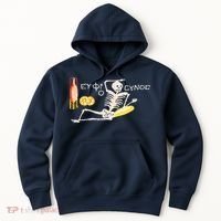Funny Greek Be Cheerful Enjoy Your Life Skeleton Hoodie thumb 0