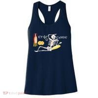 Funny Greek Be Cheerful Enjoy Your Life Skeleton Women's Tank Top thumb 0