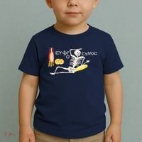 Funny Greek Be Cheerful Enjoy Your Life Skeleton Toddler T-Shirt thumb 2
