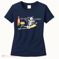 Funny Greek Be Cheerful Enjoy Your Life Skeleton Women's T-Shirt thumb 0