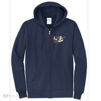 Funny Greek Be Cheerful Enjoy Your Life Skeleton Full Zip Hoodie thumb 0