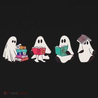 Funny Ghost Book Reading Halloween Books Lover Teacher Women's Hoodie thumb 2