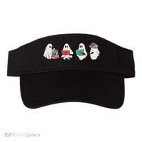 Funny Ghost Book Reading Halloween Books Lover Teacher Visor thumb 0