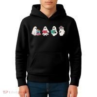 Funny Ghost Book Reading Halloween Books Lover Teacher Kids Hoodie thumb 4