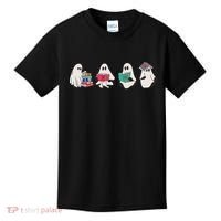 Funny Ghost Book Reading Halloween Books Lover Teacher Kids T-Shirt thumb 0