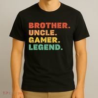 Funny Gamer Brother Uncle Gaming Legend Vintage Video Game T-Shirt thumb 3