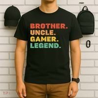 Funny Gamer Brother Uncle Gaming Legend Vintage Video Game T-Shirt thumb 6