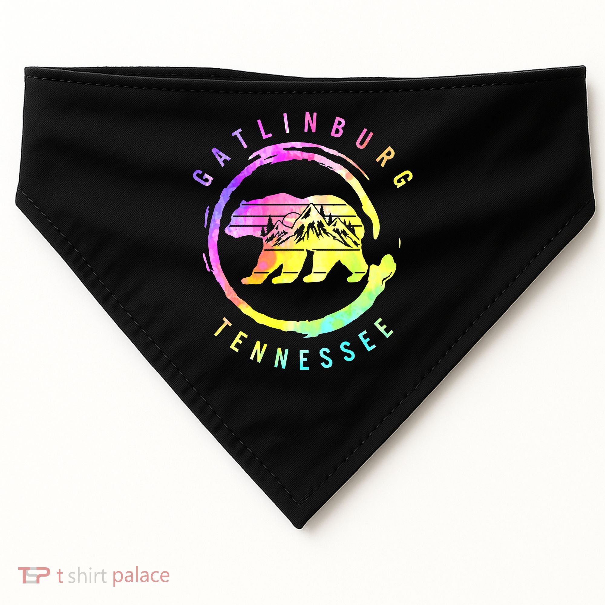 Funny Gatlinburg Bear Tenessee USA-Made Doggie Bandana