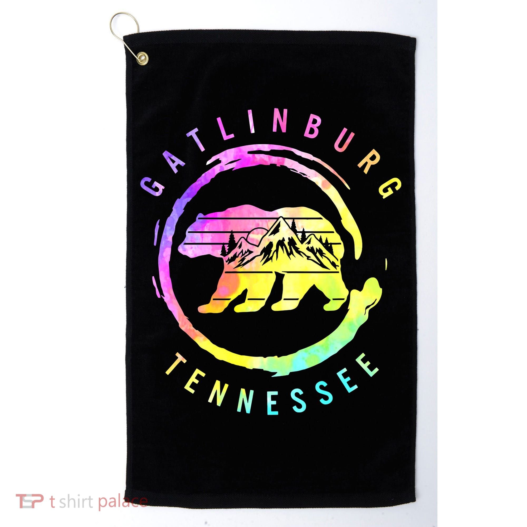 Funny Gatlinburg Bear Tenessee Golf Towel