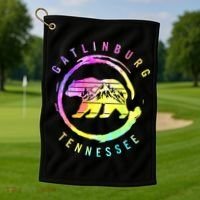 Funny Gatlinburg Bear Tenessee Golf Towel thumb 1