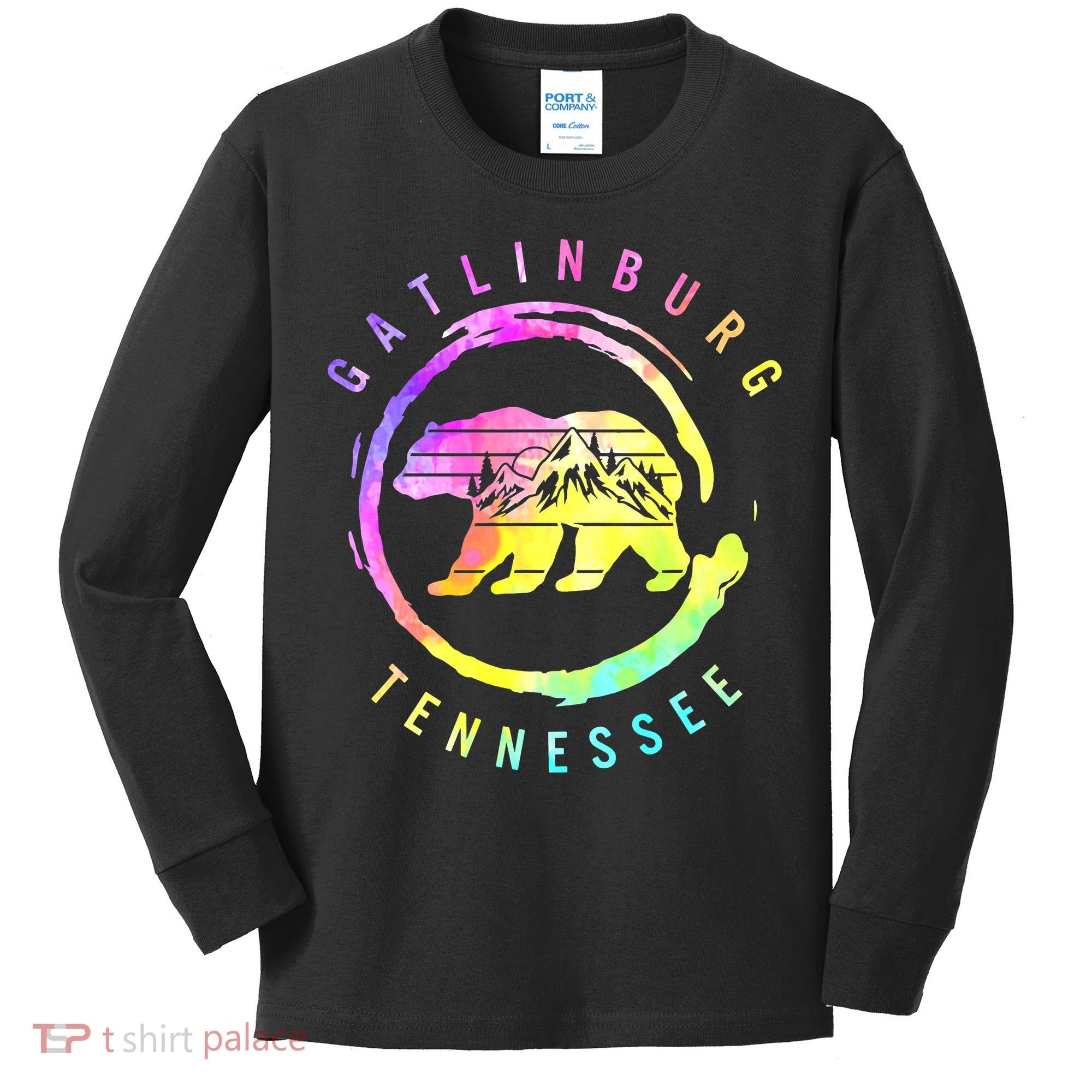 Funny Gatlinburg Bear Tenessee Kids Long Sleeve Shirt
