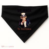 Funny Go Back To California Conservative USA-Made Doggie Bandana thumb 0