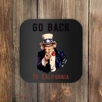 Funny Go Back To California Conservative Coaster thumb 0