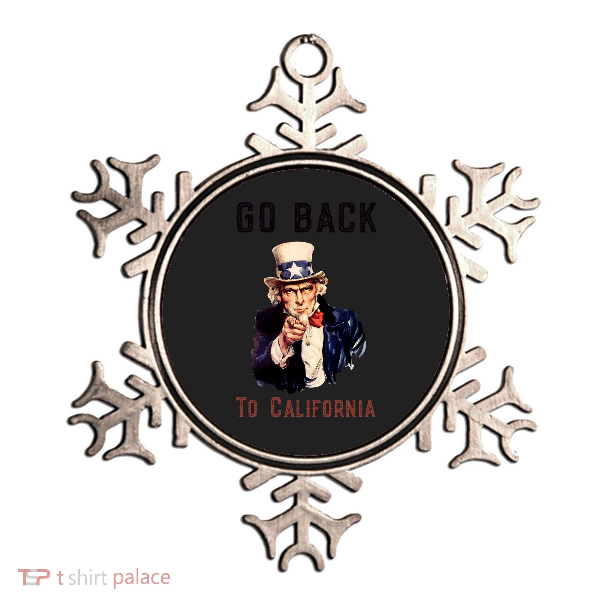 Funny Go Back To California Conservative Ornament
