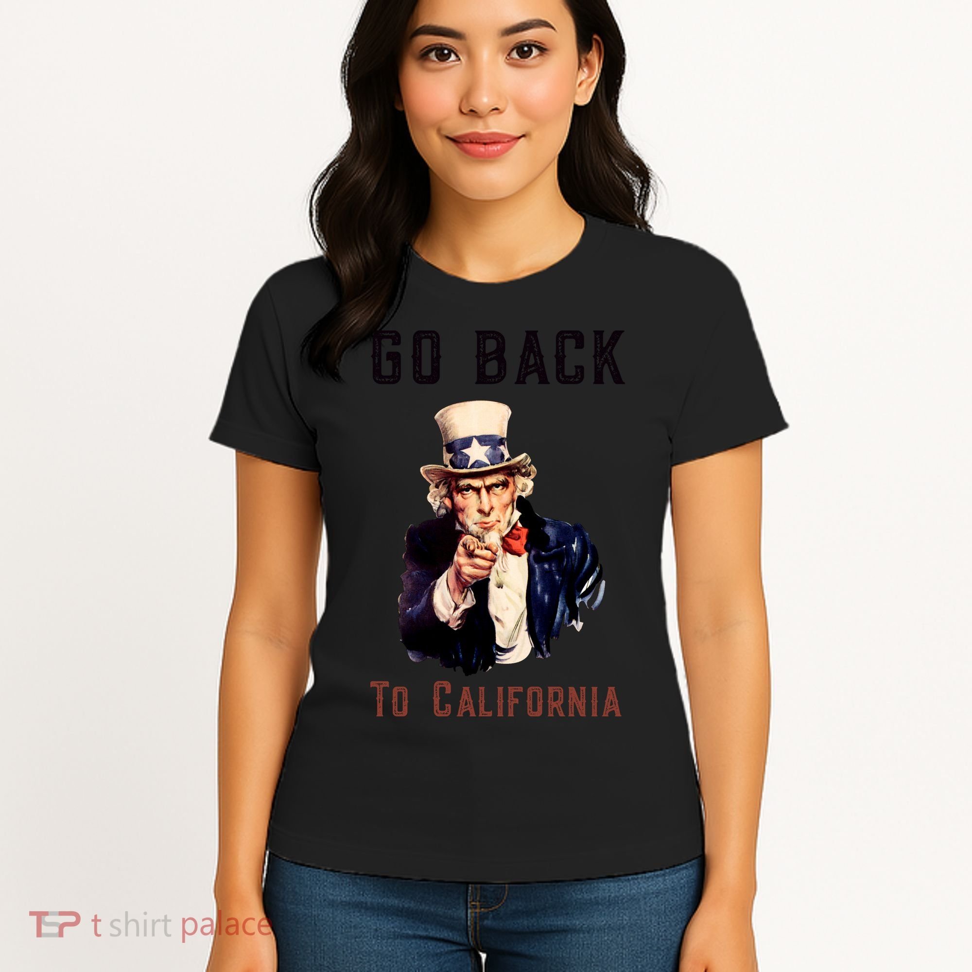 Funny Go Back To California Conservative Women's T-Shirt