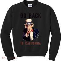 Funny Go Back To California Conservative Kids Sweatshirt thumb 0