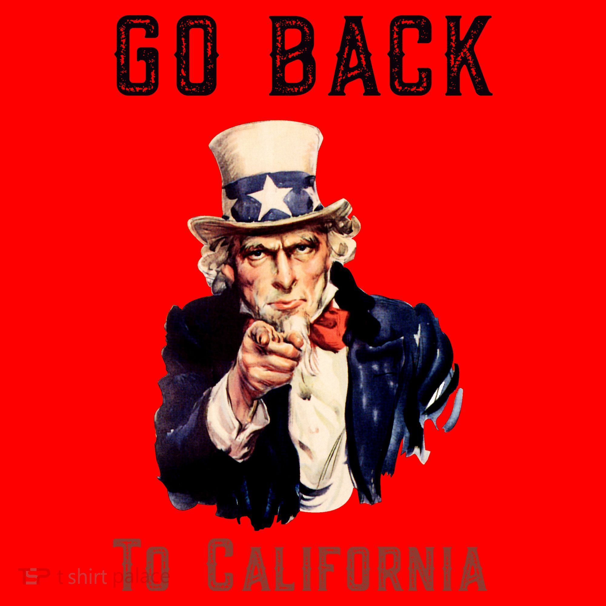Funny Go Back To California Conservative Santa Hat