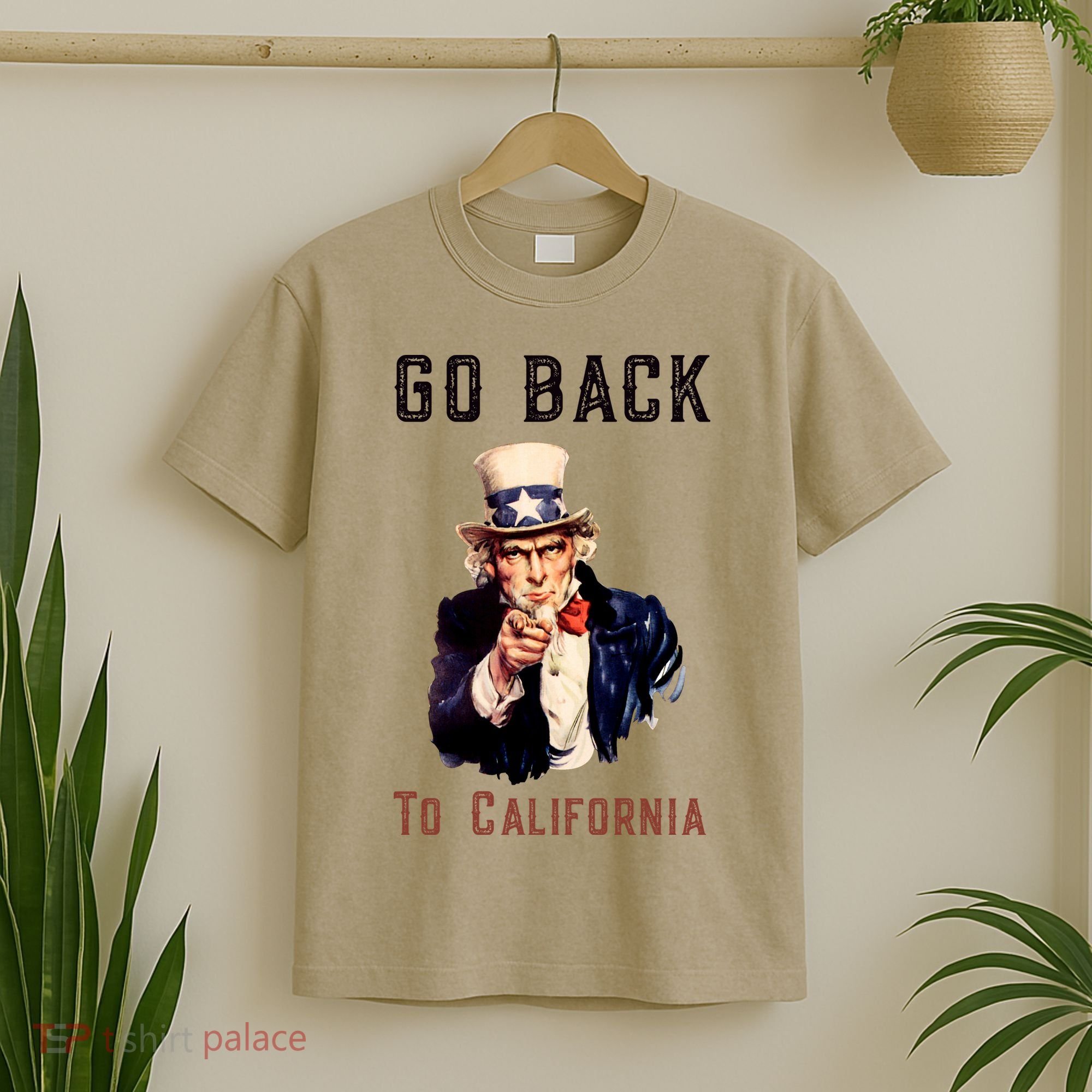 Funny Go Back To California Conservative T-Shirt