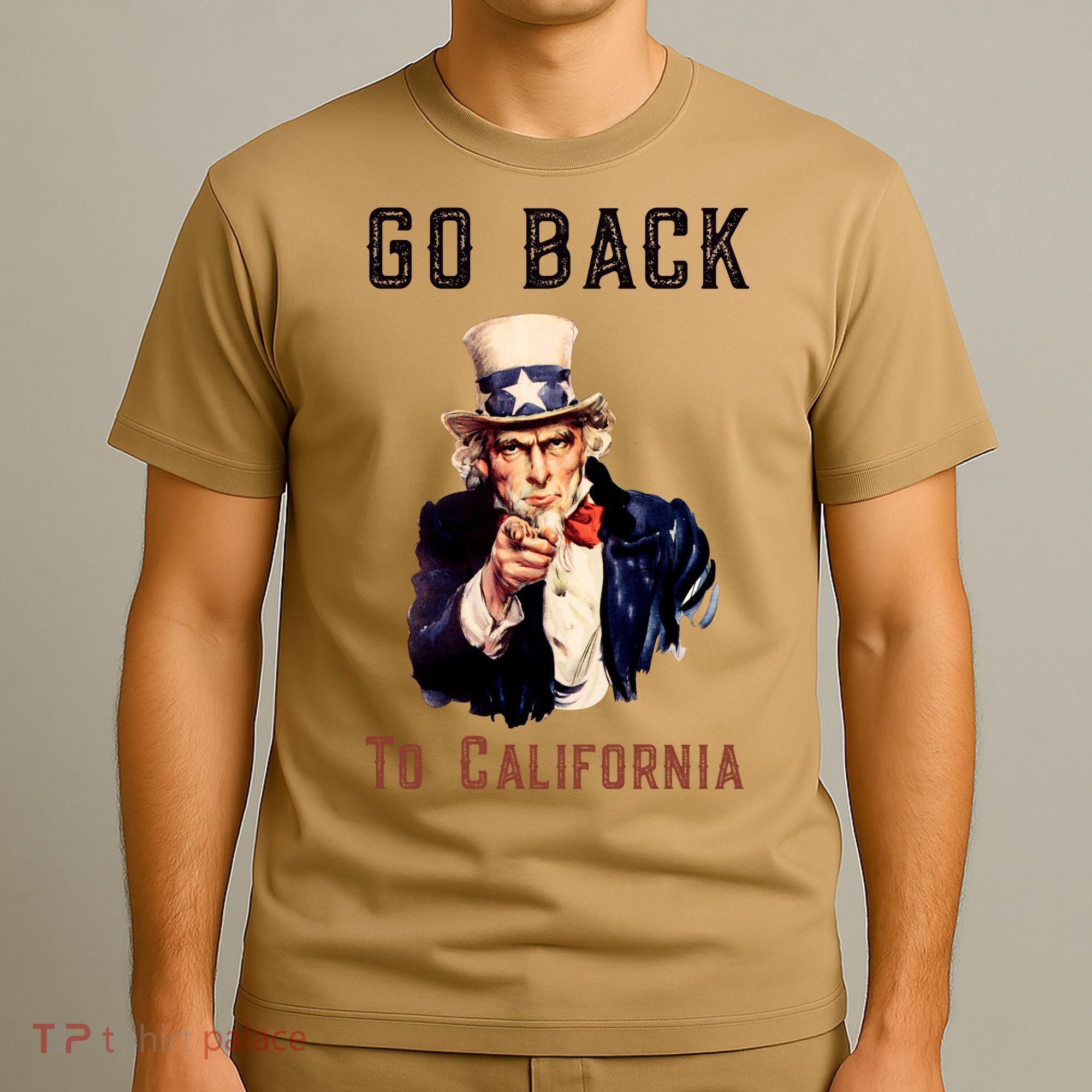 Funny Go Back To California Conservative T-Shirt