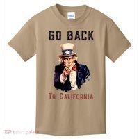 Funny Go Back To California Conservative Kids T-Shirt thumb 0