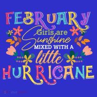 February Girls Birthday Funny Sunshine Mixed Hurricane Gift T-Shirt thumb 7