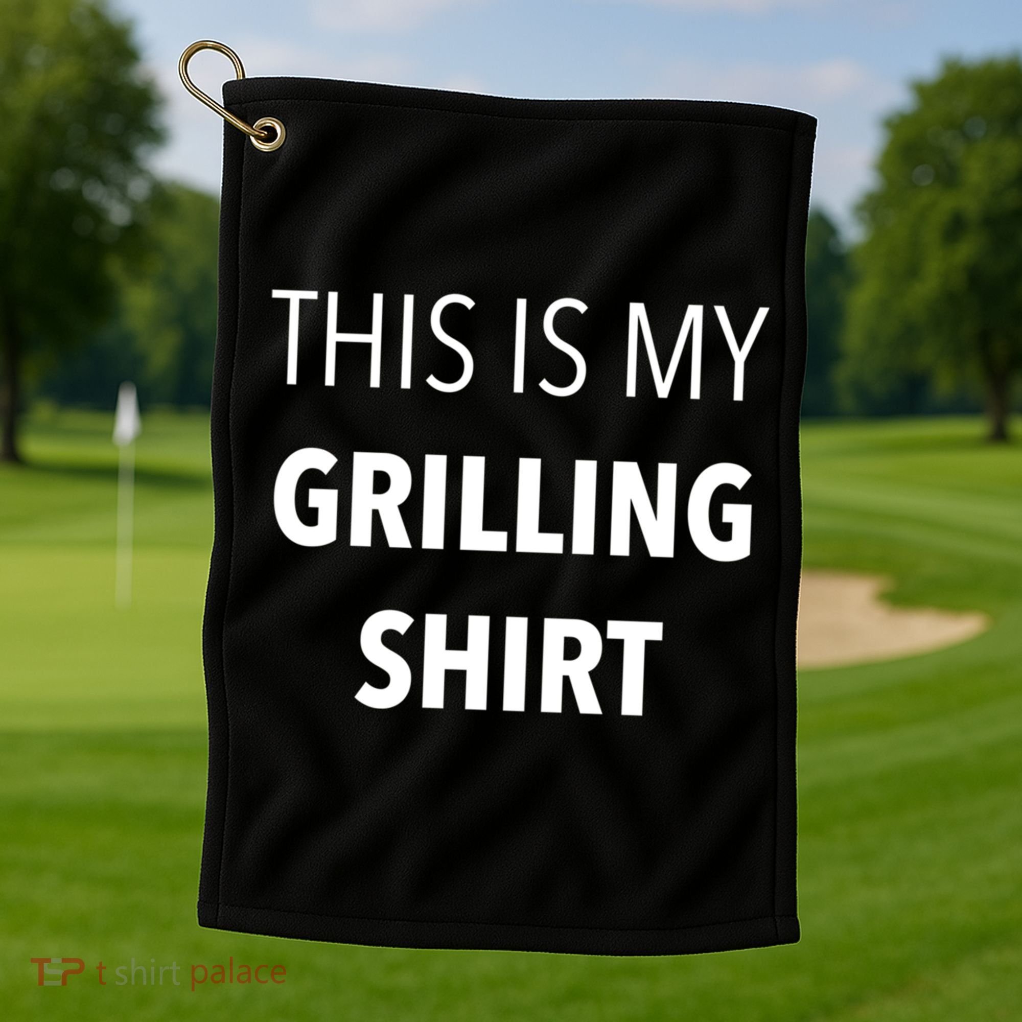 Funny Grilling Bbq Dad Father's Day Gift Sarcastic Gift Golf Towel