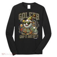 Funny Golf Ball Drinking, Golf Club Party 19th Hole Fans Long Sleeve Shirt thumb 0
