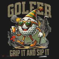 Funny Golf Ball Drinking, Golf Club Party 19th Hole Fans Apron thumb 3
