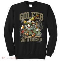Funny Golf Ball Drinking, Golf Club Party 19th Hole Fans Sweatshirt thumb 0