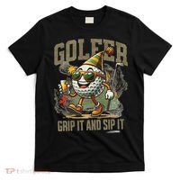 Funny Golf Ball Drinking, Golf Club Party 19th Hole Fans T-Shirt thumb 0