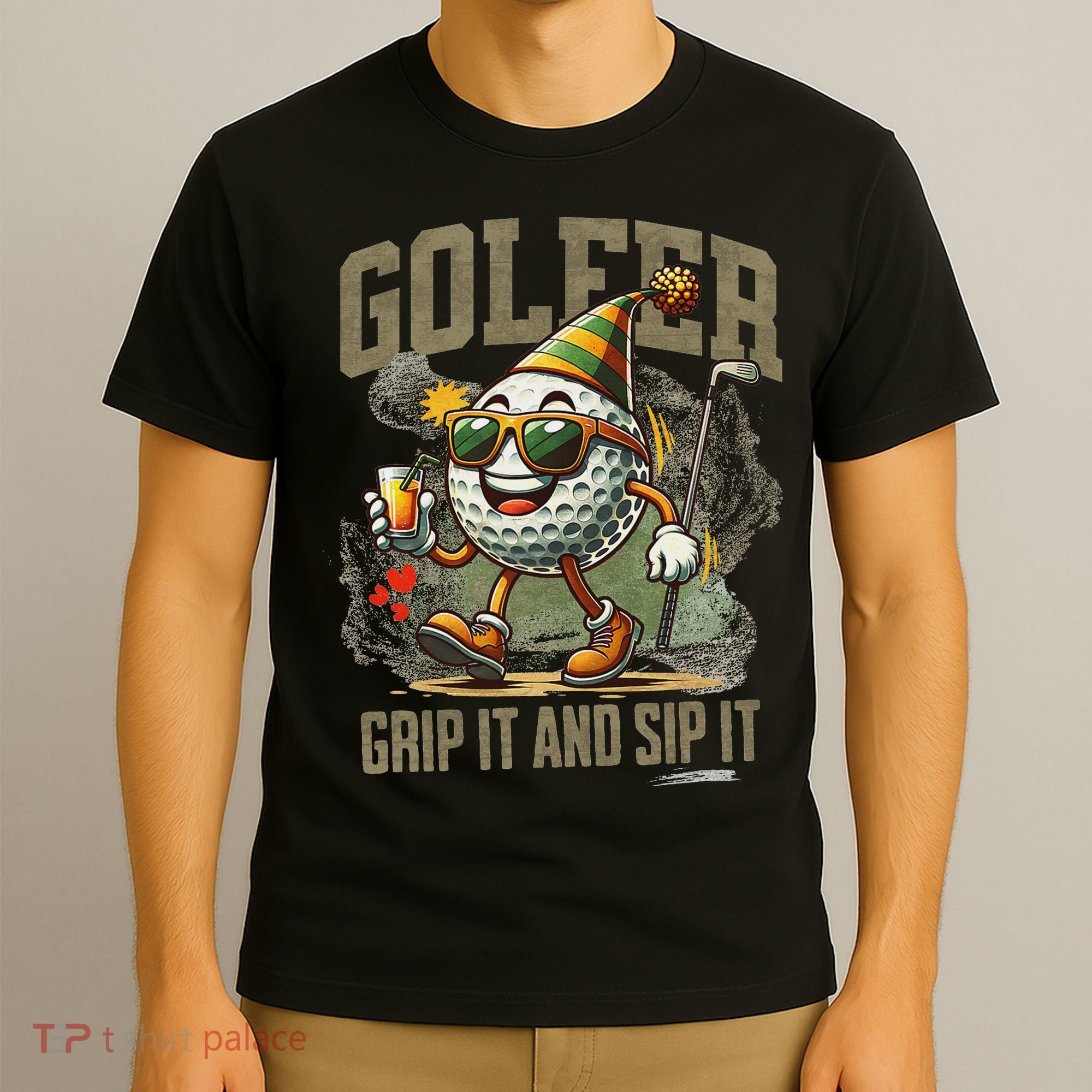 Funny Golf Ball Drinking, Golf Club Party 19th Hole Fans T-Shirt