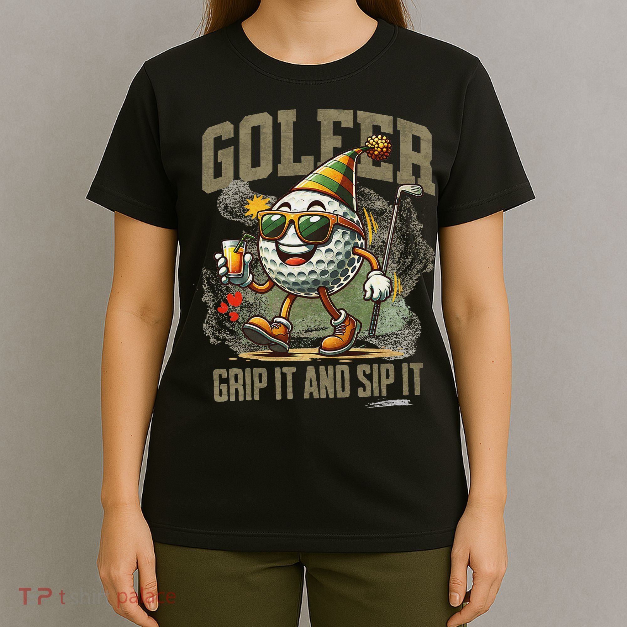 Funny Golf Ball Drinking, Golf Club Party 19th Hole Fans T-Shirt