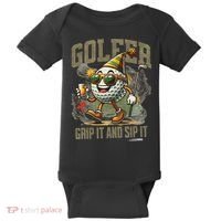 Funny Golf Ball Drinking, Golf Club Party 19th Hole Fans Baby Bodysuit thumb 0