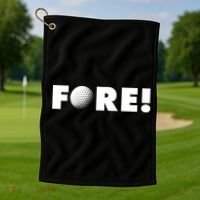 Fore Golf Ball Golf Lover Golf Towel thumb 1