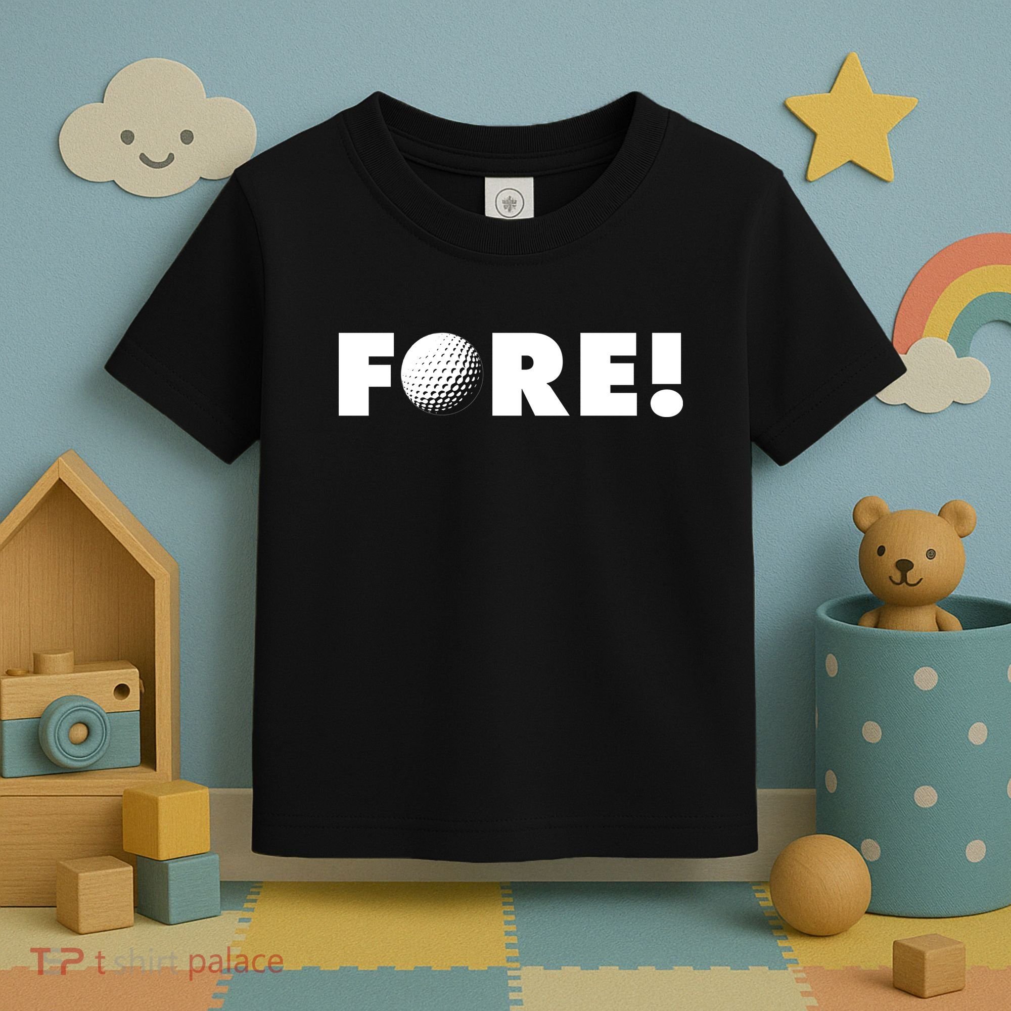 Fore Golf Ball Golf Lover Toddler T-Shirt