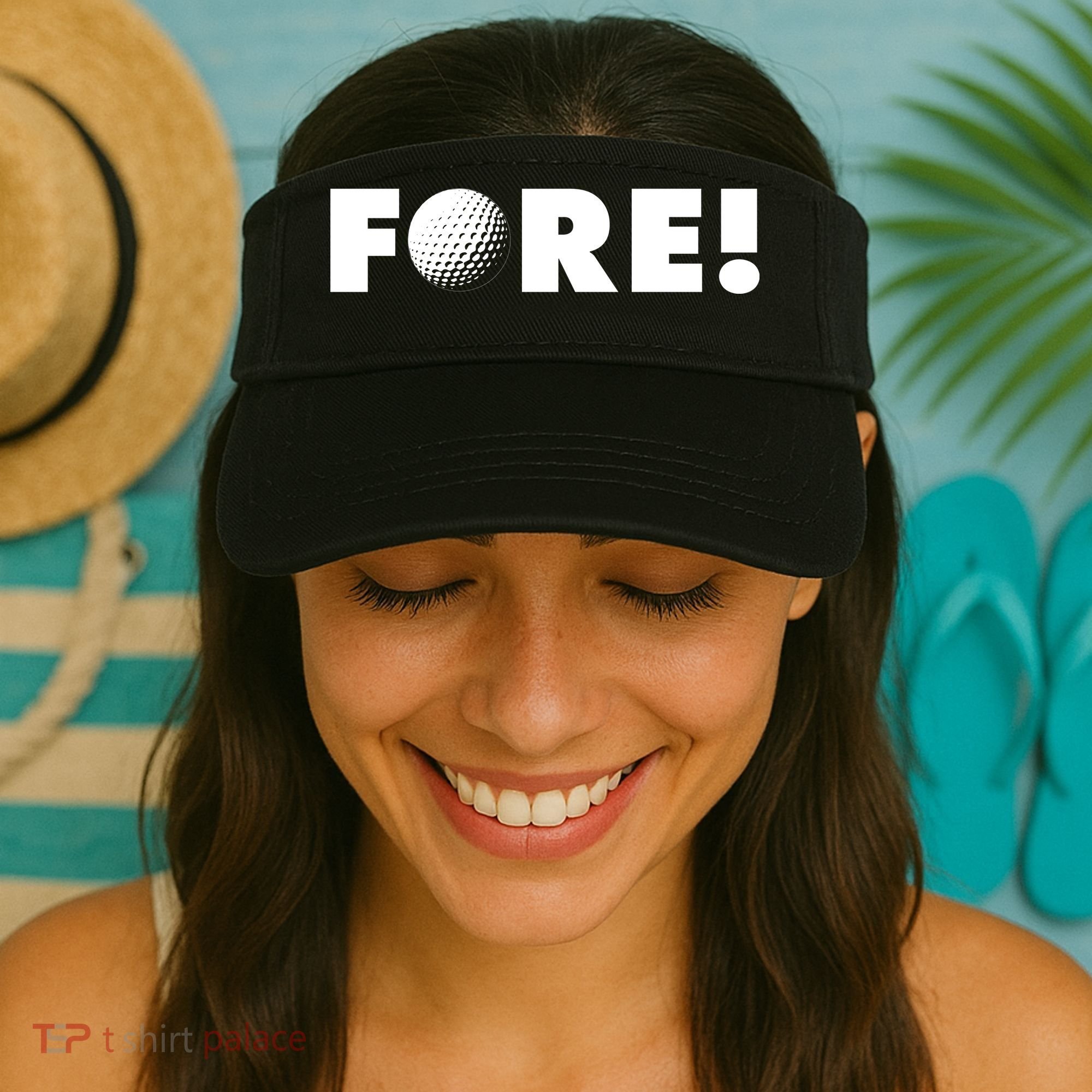 Fore Golf Ball Golf Lover Visor