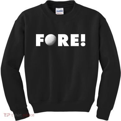 Fore Golf Ball Golf Lover Kids Sweatshirt