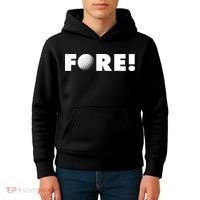 Fore Golf Ball Golf Lover Kids Hoodie thumb 4