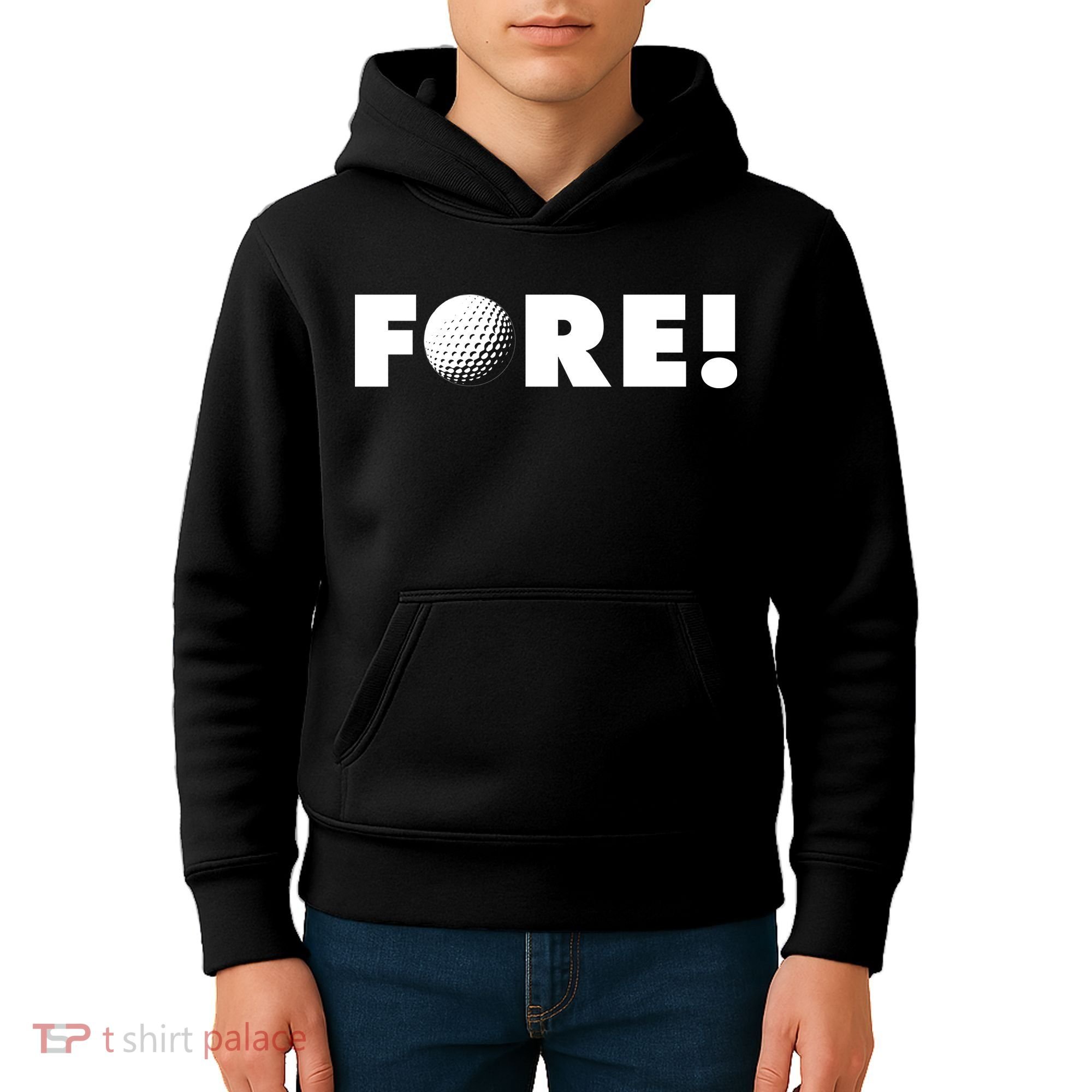 Fore Golf Ball Golf Lover Kids Hoodie