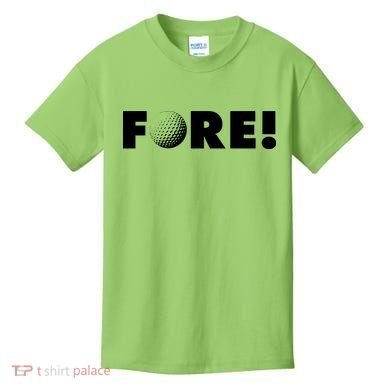 Fore Golf Ball Golf Lover Kids T-Shirt