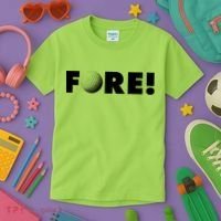 Fore Golf Ball Golf Lover Kids T-Shirt thumb 3