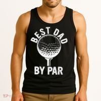 Funny Golfing Best Dad By Par Golf For Dads Tank Top thumb 3