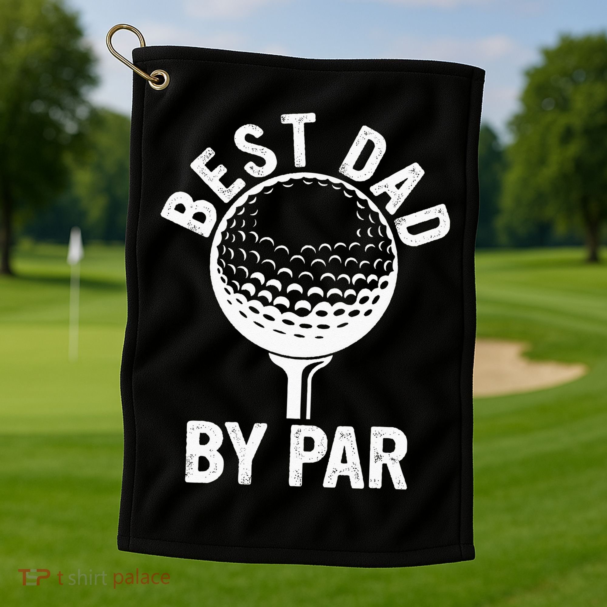 Funny Golfing Best Dad By Par Golf For Dads Golf Towel