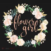 Flower Girl Blush Floral Wreath Wedding Polo thumb 3