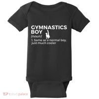 Funny Gymnastics Boy Definition Gymnast Baby Bodysuit thumb 0