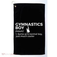 Funny Gymnastics Boy Definition Gymnast Golf Towel thumb 0