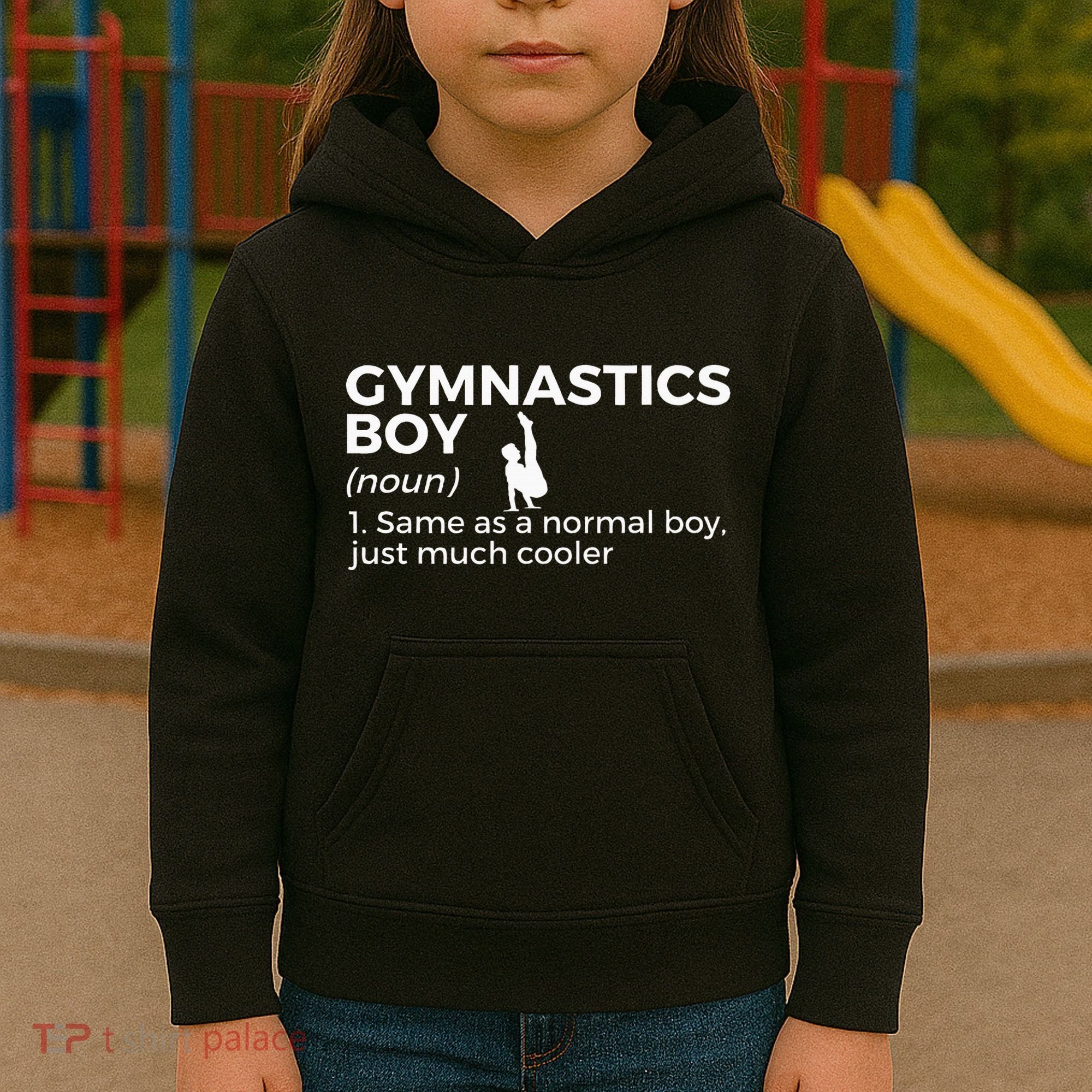 Funny Gymnastics Boy Definition Gymnast Kids Hoodie