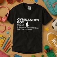 Funny Gymnastics Boy Definition Gymnast Kids T-Shirt thumb 3