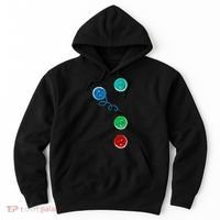Four Groovy Buttons Blue Cat Funny Halloween Hoodie thumb 0