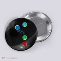 Four Groovy Buttons Blue Cat Funny Halloween Button thumb 0